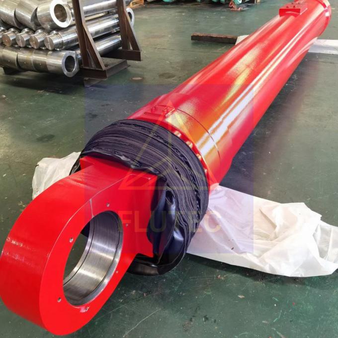 Silinder Press Hidraulik Baja Alloy Custom Untuk Jembatan Bascule Bersertifikat SGS 2