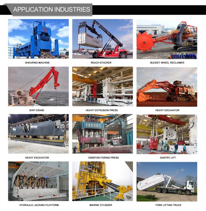 100% Tekanan Uji Pencet Silinder Hidraulik Untuk Pengiriman Dredger 7