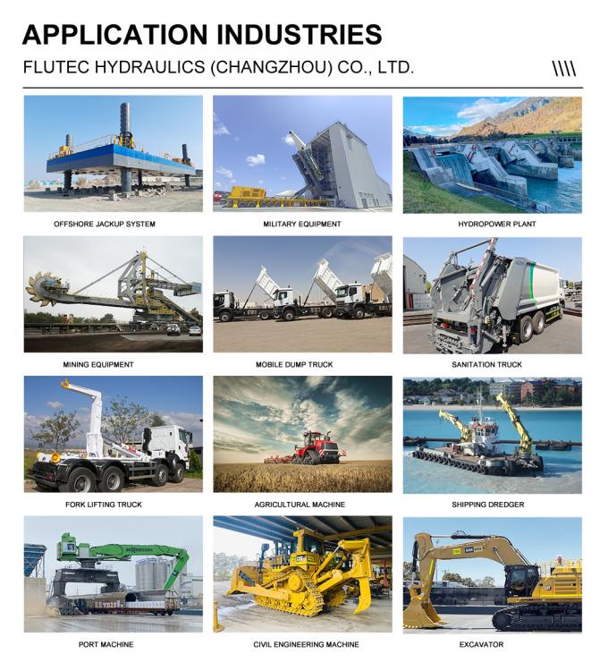 Baja Karbon Offshore Silinder Hidraulik Long Stroke Untuk Piling Barge 4