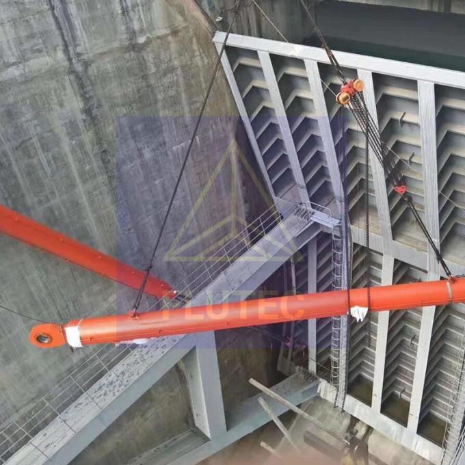 Pintu Bendungan Pembangkit Listrik Tenaga Air Silinder Hidraulik Bahan Baja Karbon 0