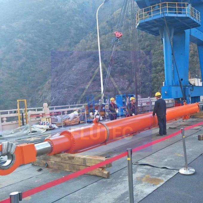 Pintu Bendungan Pembangkit Listrik Tenaga Air Silinder Hidraulik Bahan Baja Karbon 3