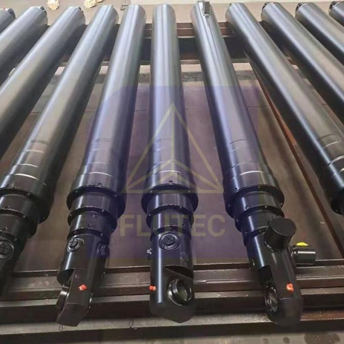 Flutec Long Stroke Telescopic Hydraulic Cylinder Untuk Truk Pengeboran 0