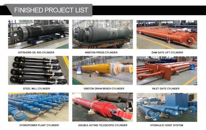 4 Tahap Telescopic Hydraulic Cylinder Double Acting Untuk Gantry Hidraulik 4
