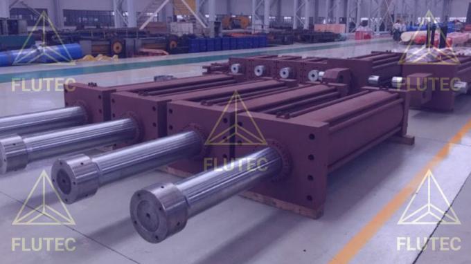 Flutec Telescopic Hydraulic Cylinder Double Acting Oil Cylinder Untuk Teknik Mesin 0
