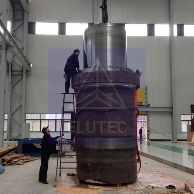 100% Pengujian Tekanan Tugas Berat Plunger Besar Silinder Pencet Hydraulic 0