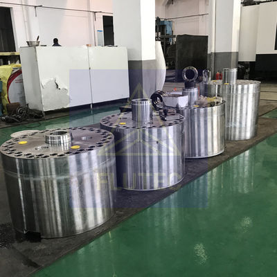 100% pengujian tekanan silinder hidrolik piston berongga untuk industri jembatan